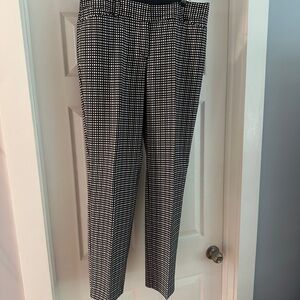 Zac & Rachel Black and White Dress Pants with Classic Check Pattern